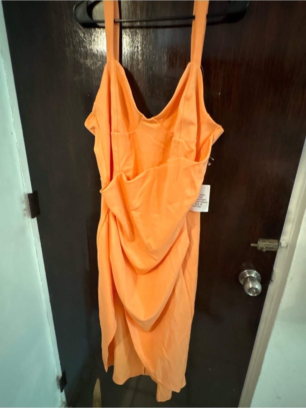 NWT ASOS Orange Draped Midi Dress. Available in 16 & 24.
